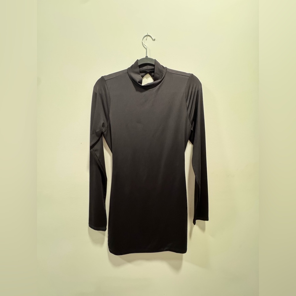 Forever21 Elegant Blackless Mock Turtleneck long sleeve mini-dress